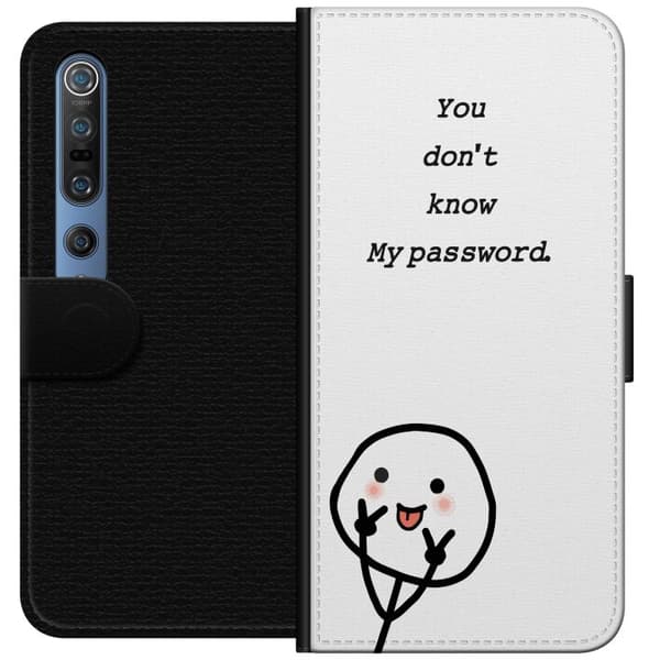 Xiaomi Mi 10 Pro 5G Plånboksfodral You Don’t Know My Password – edgy textmotiv med attityd
