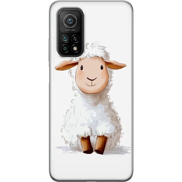 Xiaomi Mi 10T 5G Gennemsigtig cover Sødt Lamm - tegneseriestil til børn og babyprodukter