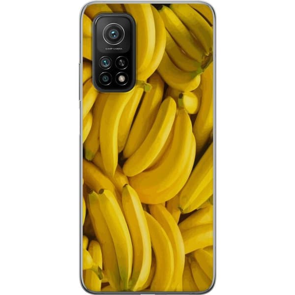 Xiaomi Mi 10T 5G Gennemsigtig cover Banan mønster