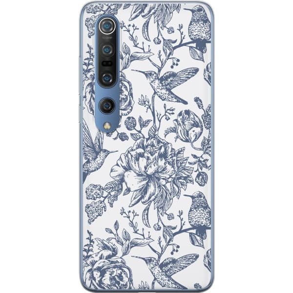 Xiaomi Mi 10 Pro 5G Läpinäkyvä kuori Kukat & Linnut - Romanttinen Vintage-tyylinen Kuviointi