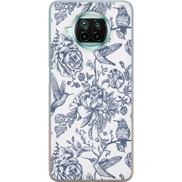 Xiaomi Mi 10T Lite 5G Genomskinligt Skal Blomster & Fåglar – romantiskt mönster i vintage-stil