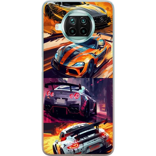 Xiaomi Mi 10T Lite 5G Genomskinligt Skal Rally Fever – fartfyllt motiv med rallybilar
