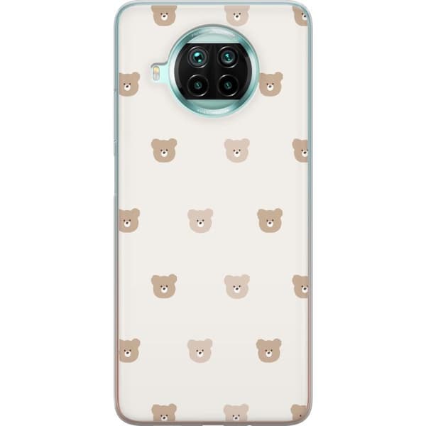 Xiaomi Mi 10T Lite 5G Genomskinligt Skal Teddy Background – gulliga nallar mot mjuk bakgrund