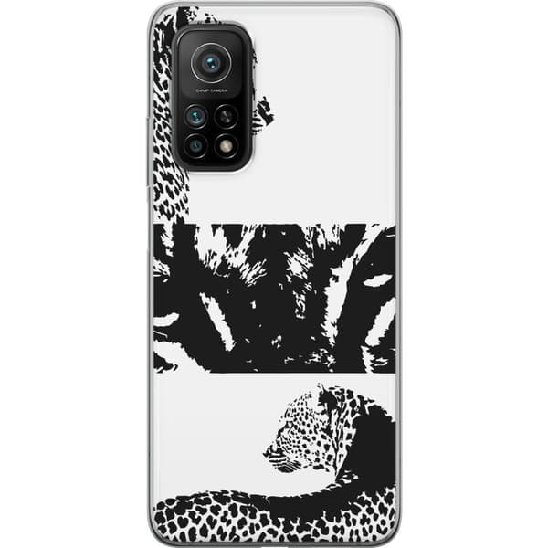 Xiaomi Mi 10T Pro 5G Genomskinligt Skal Leopard Faces – trendigt mönster med leopardansikten