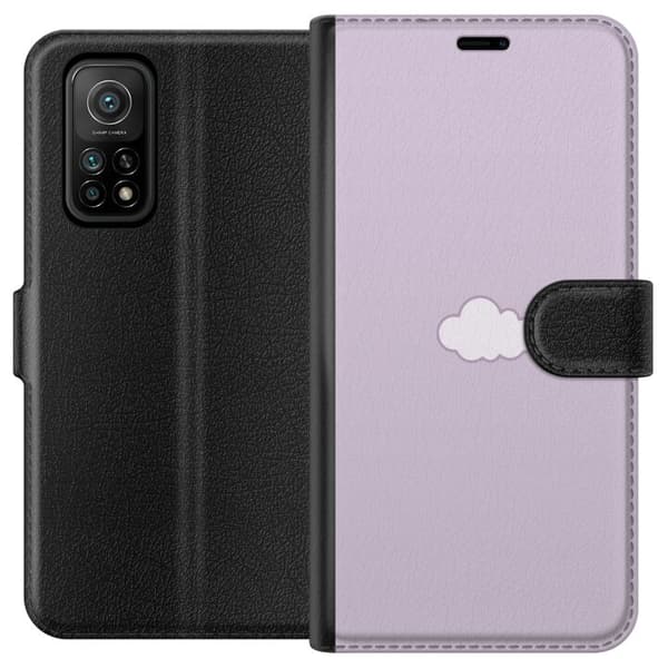Xiaomi Mi 10T Pro 5G Tegnebogsetui Lilla Sky - minimalistisk sky på lilla baggrund