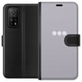 Miniatyrbilde 1 av 3: Xiaomi Mi 10T Pro 5G Lommeboketui Lilla Blomminimalisme - stilig blomstermotiv på lilla bakgrunn