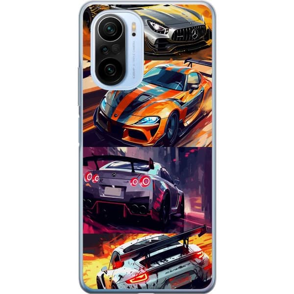 Xiaomi Mi 11i Gjennomsiktig deksel Rallyfeber - intensivt motiv med rallybiler