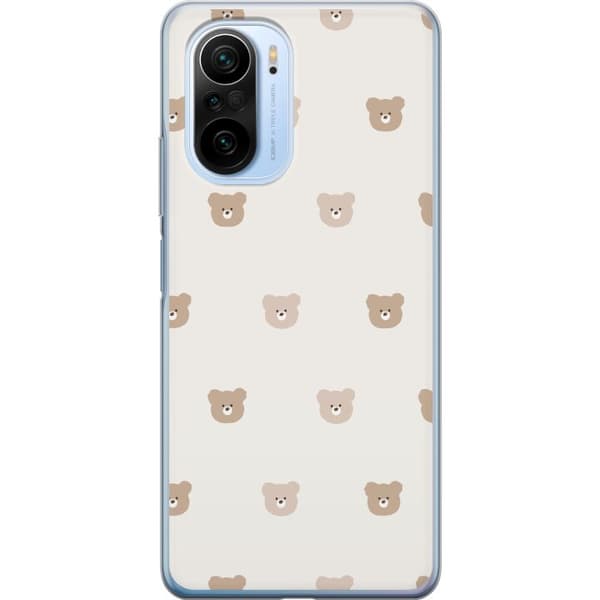 Xiaomi Mi 11i Genomskinligt Skal Teddy Background – gulliga nallar mot mjuk bakgrund