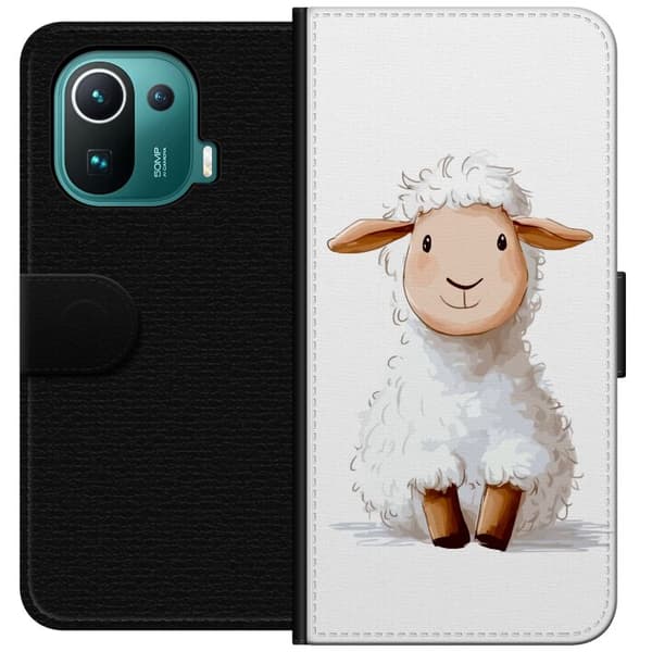 Xiaomi Mi 11 Pro Plånboksfodral Sött Lamm – tecknad stil för barn & babyprodukter