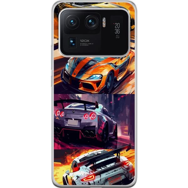 Xiaomi Mi 11 Ultra Läpinäkyvä kuori Ralli kuume - vauhdikas teema ralliautoilla