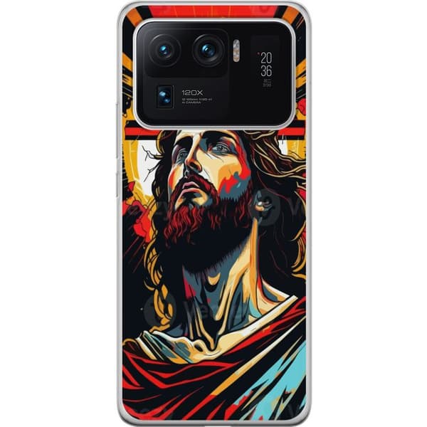 Xiaomi Mi 11 Ultra Genomskinligt Skal Jesus & Kort – religiöst motiv med djup symbolik