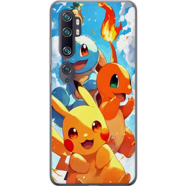 Xiaomi Mi Note 10 Läpinäkyvä kuori Pocket Creatures - innoittanut Pokémonista mainitsematta nimeä
