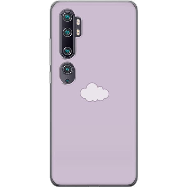 Xiaomi Mi Note 10 Läpinäkyvä kuori Lila Pilvi - minimalistinen pilvi lila taustalla