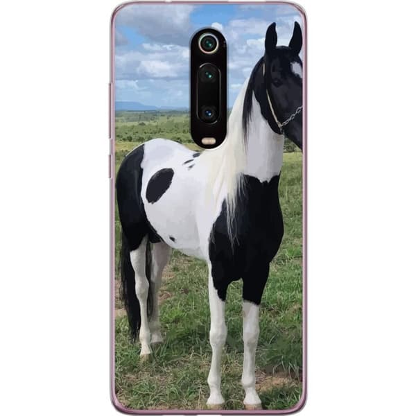 Xiaomi Mi 9T Pro  Gjennomsiktig deksel Heste Magi - stilisert hest i en rolig fargepalett