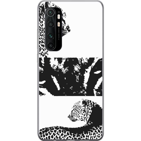 Xiaomi Mi Note 10 Lite Läpinäkyvä kuori Leopard Faces