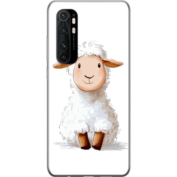 Xiaomi Mi Note 10 Lite Läpinäkyvä kuori Suloinen Lammas - lasten ja vauvan tuotteita sarjakuvatyyliin