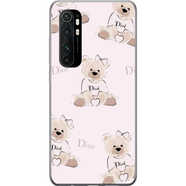 Xiaomi Mi Note 10 Lite Läpinäkyvä kuori Teddy Dior Vibes - ylellinen nalle muotityyliin