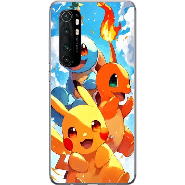 Xiaomi Mi Note 10 Lite Läpinäkyvä kuori Pocket Creatures - innoittanut Pokémonista mainitsematta nimeä