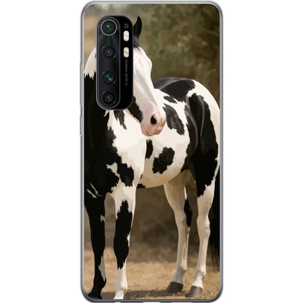 Xiaomi Mi Note 10 Lite Genomskinligt Skal Vacker Häst – elegant illustration av hästmotiv