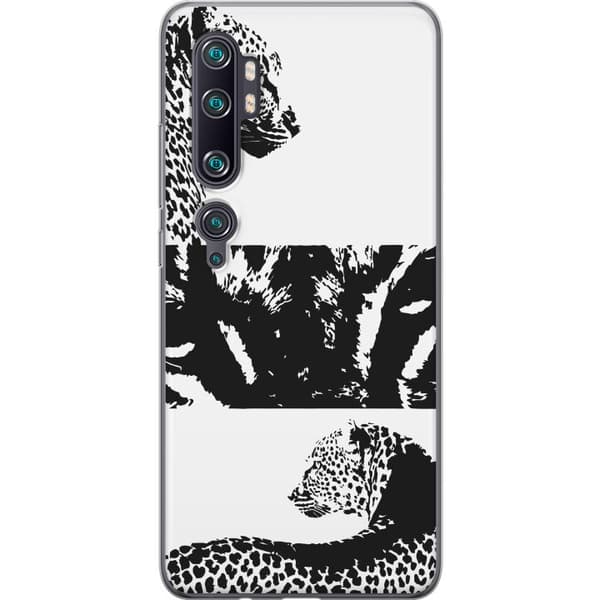 Xiaomi Mi Note 10 Pro Läpinäkyvä kuori Leopard Faces