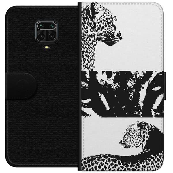 Xiaomi Redmi Note 9 Pro Plånboksfodral Leopard Faces – trendigt mönster med leopardansikten
