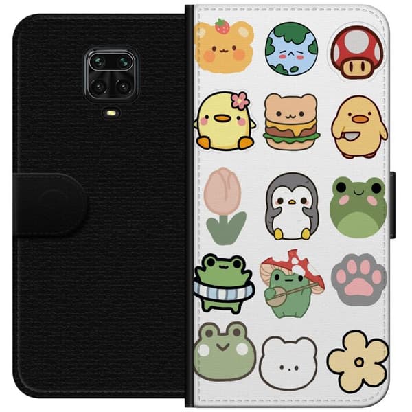Xiaomi Redmi Note 9 Pro Plånboksfodral Kawaii Friends – söta figurer i japansk stil