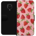 Miniatyrbild 1 av 3: Xiaomi Redmi Note 9 Pro Plånboksfodral Strawberry Dreams – jordgubbsmönster i retrostil