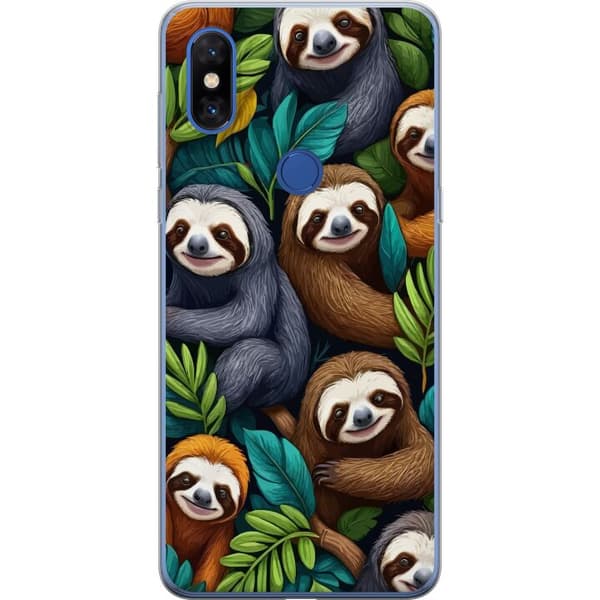 Xiaomi Mi Mix 3 Läpinäkyvä kuori Sengångarstil - rentoutunut muotoilu söpöllä laiskiaalla