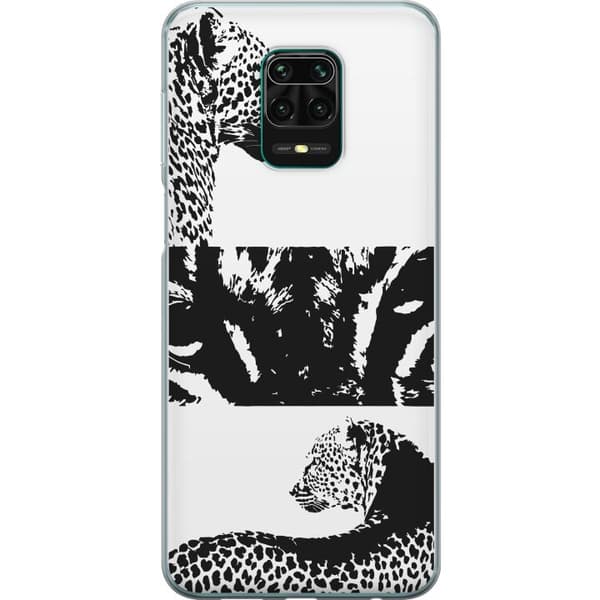 Xiaomi Redmi Note 9 Pro Genomskinligt Skal Leopard Faces – trendigt mönster med leopardansikten