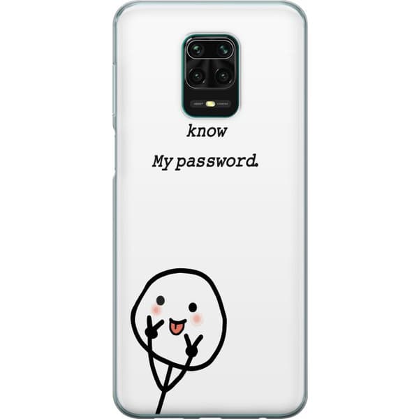 Xiaomi Redmi Note 9 Pro Genomskinligt Skal You Don’t Know My Password – edgy textmotiv med attityd