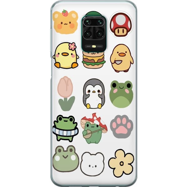 Xiaomi Redmi Note 9 Pro Genomskinligt Skal Kawaii Friends – söta figurer i japansk stil
