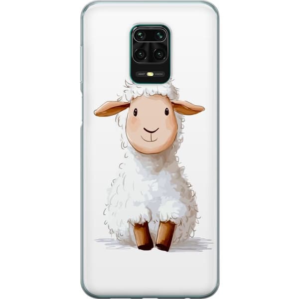 Xiaomi Redmi Note 9 Pro Genomskinligt Skal Sött Lamm – tecknad stil för barn & babyprodukter