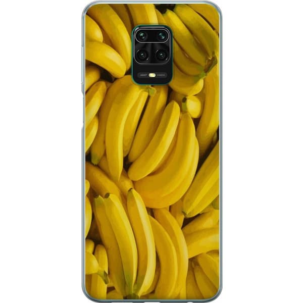 Xiaomi Redmi Note 9 Pro Genomskinligt Skal Banana Pattern – lekfullt mönster med gula bananer