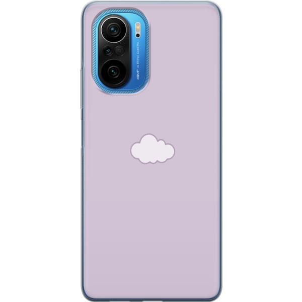 Xiaomi Poco F3 Genomskinligt Skal Lila Moln – minimalistiskt moln på lila bakgrund