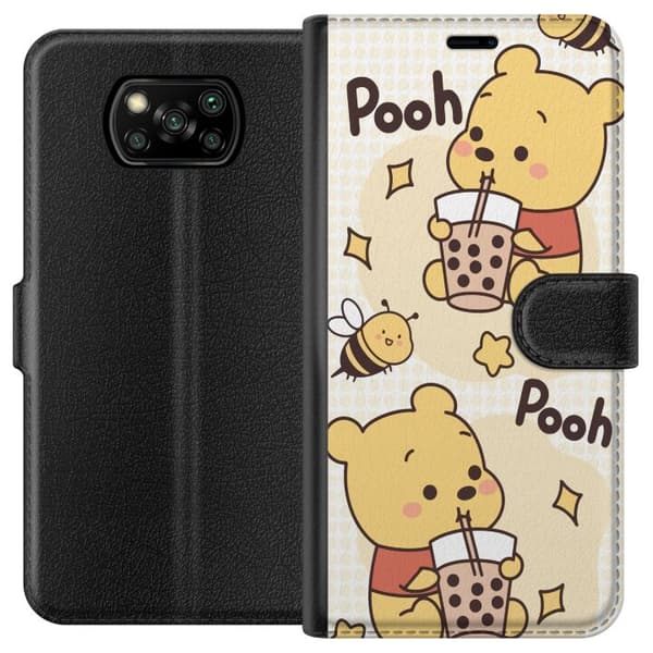 Xiaomi Poco X3 NFC Lompakkokotelo Nalle Pooh - klassinen karhumotiivi uudessa tulkinnassa