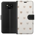 Miniatyrbillede 1 af 3: Xiaomi Poco X3 NFC Tegnebogsetui Teddybaggrund - søde teddybjørne mod en blød baggrund
