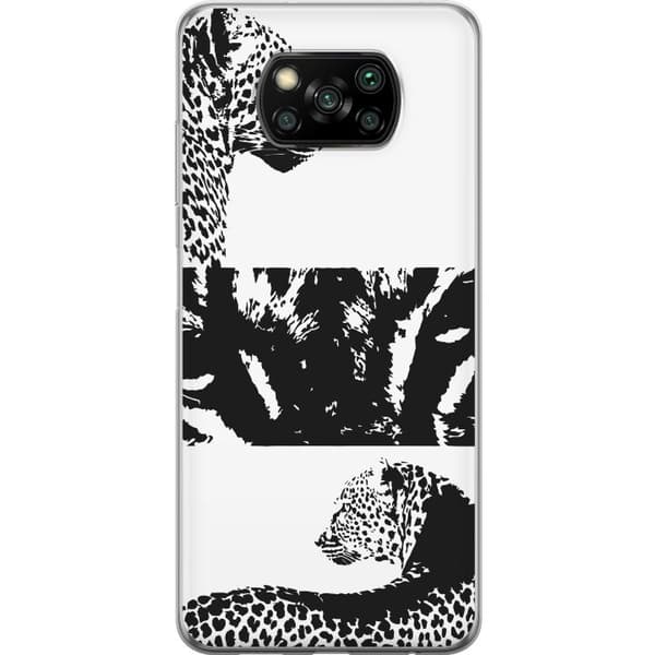 Xiaomi Poco X3 NFC Läpinäkyvä kuori Leopard Faces