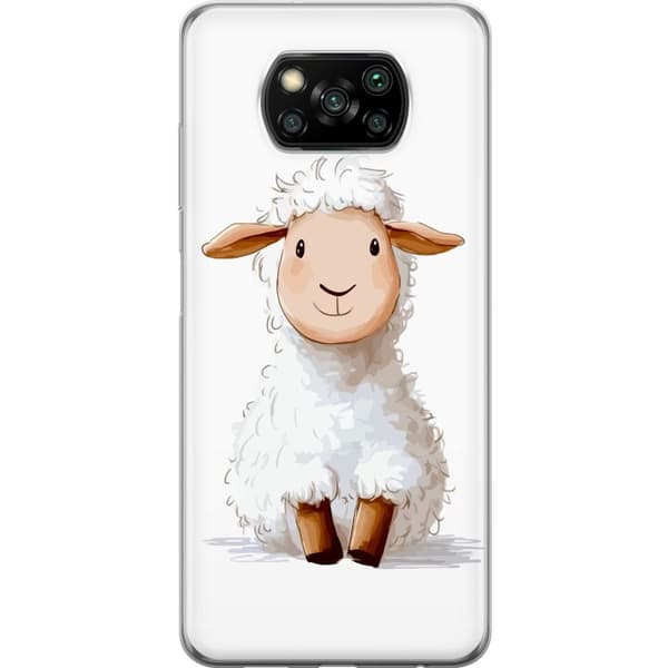 Xiaomi Poco X3 NFC Läpinäkyvä kuori Suloinen Lammas - lasten ja vauvan tuotteita sarjakuvatyyliin