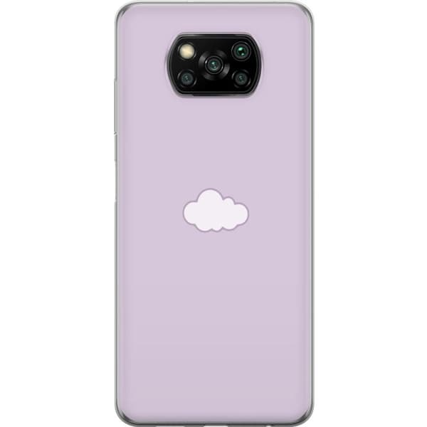 Xiaomi Poco X3 NFC Läpinäkyvä kuori Lila Pilvi - minimalistinen pilvi lila taustalla