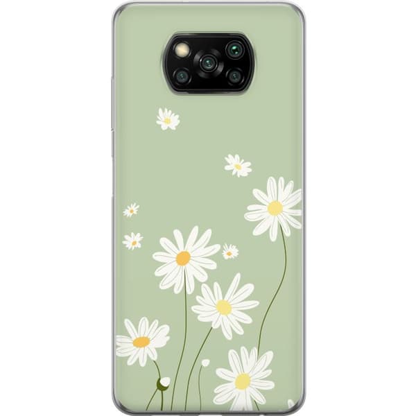 Xiaomi Poco X3 NFC Läpinäkyvä kuori Papukaijanpaparit - kukallinen kuviointi ruotsalaiseen kesätyyliin