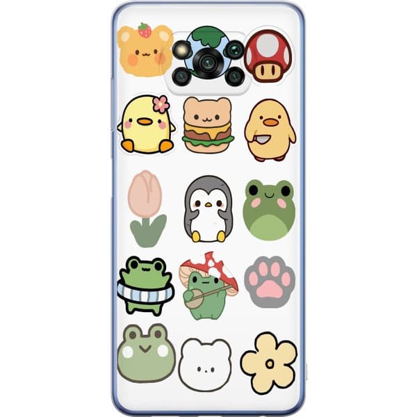 Xiaomi Poco X3 Pro Läpinäkyvä kuori Kawaii Friends