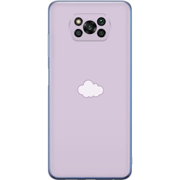 Xiaomi Poco X3 Pro Läpinäkyvä kuori Lila Pilvi - minimalistinen pilvi lila taustalla