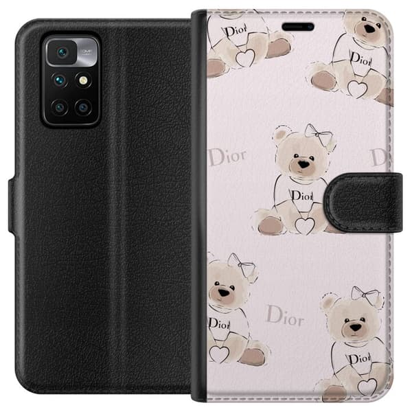 Xiaomi Redmi 10 Lompakkokotelo Teddy Dior Vibes - ylellinen nalle muotityyliin