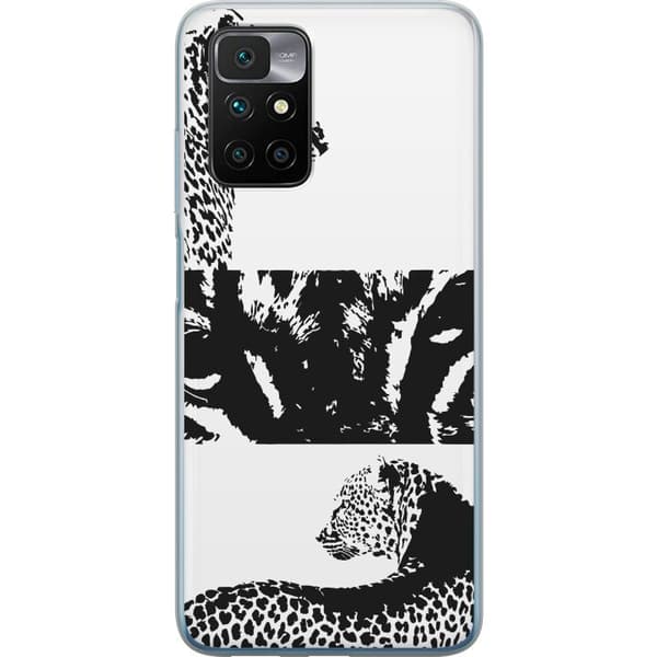 Xiaomi Redmi 10 Läpinäkyvä kuori Leopard Faces