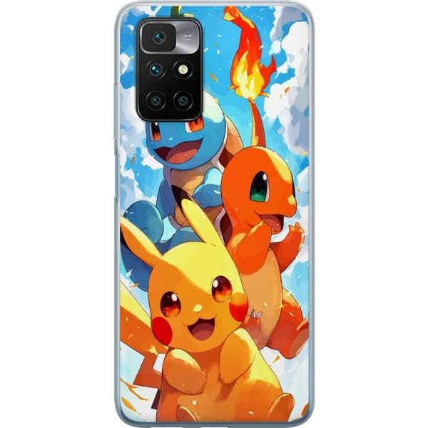 Xiaomi Redmi 10 Gennemsigtig cover Pocket Creatures - inspireret af Pokémon uden at nævne navnet