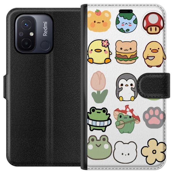 Xiaomi Redmi 12C Plånboksfodral Kawaii Friends – söta figurer i japansk stil