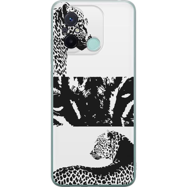 Xiaomi Redmi 12C Läpinäkyvä kuori Leopard Faces
