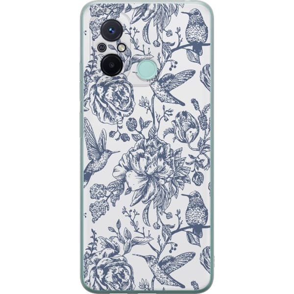 Xiaomi Redmi 12C Läpinäkyvä kuori Kukat & Linnut - Romanttinen Vintage-tyylinen Kuviointi