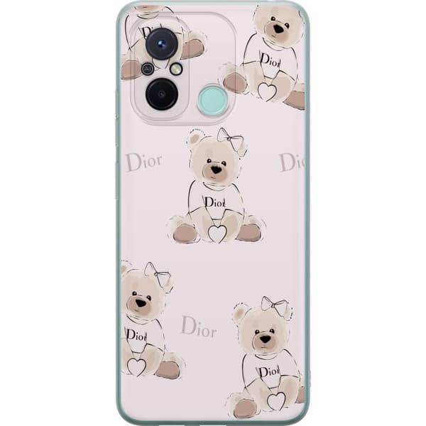 Xiaomi Redmi 12C Läpinäkyvä kuori Teddy Dior Vibes - ylellinen nalle muotityyliin