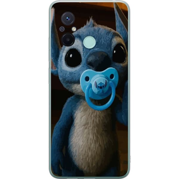 Xiaomi Redmi 12C Genomskinligt Skal Stitch & Napp – babytema med söt karaktär